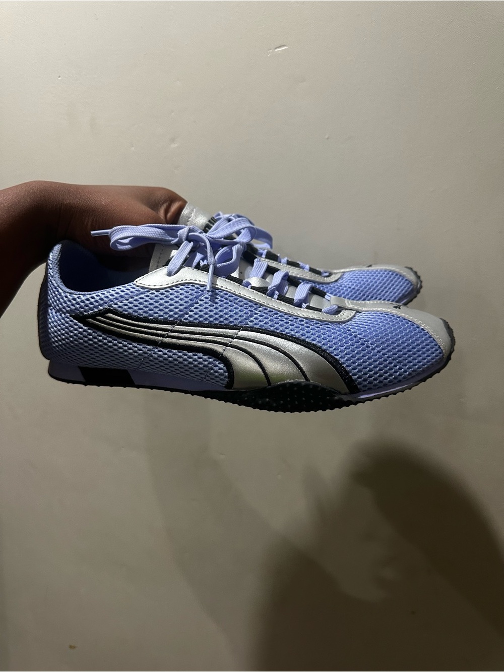 Puma  Light Lavender Mesh Sneakers with Silver Accents